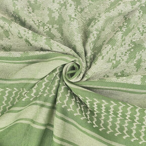 ⚡Men Green Camo 100% Cotton Military Shemagh Tactical Desert Keffiyeh Scarf Wrap - Picture 5 of 7